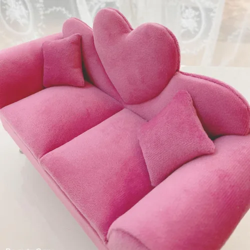 Vista 6 de Harilla Joyero en forma de diván, soporte de almacenamiento rosa, forro suave, regalo encantador, organizador de aretes para mesita de noche