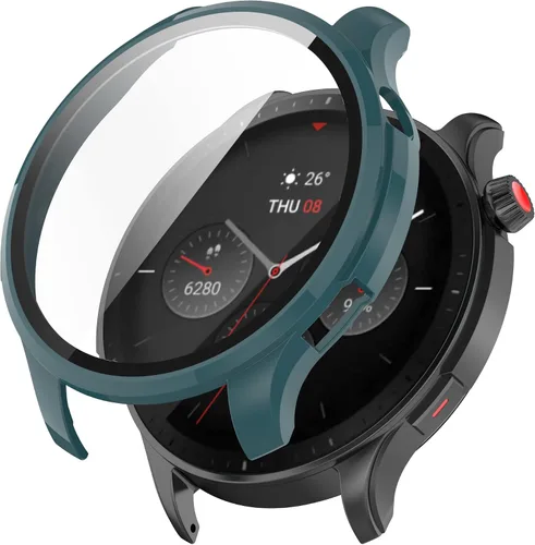 Vista 18 de Fundas protectoras de pantalla compatibles con Amazfit GTR 4 Pro/GTR 4 a prueba de golpes, protector delgado, protector delgado con diseño de Negro