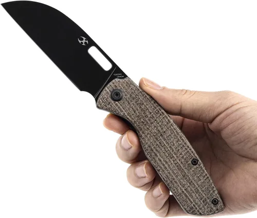 Vista 6 de KANSEPT Cuchillo plegable de bolsillo convicto EDC cuchillo de camping 3.3 '' negro lavado a la piedra 60.6 in cuchillo de bolsillo