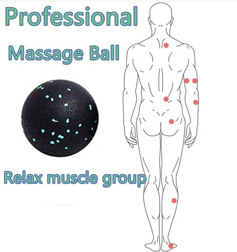 Vista 4 de Bola de masaje de cacahuete – Juego de bolas de masaje para después del ejercicio, juego de bolas de masaje de tejido profundo, rodillo muscular