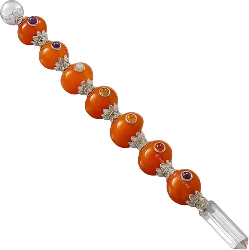 Vista 13 de Amazing Gemstone Varita de cristal para chakras, varitas de cristal curativo, brujería, varita de cristal de Merkaba para meditación, brujería