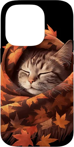 Vista 16 de Funda para iPhone 13 American Shorthair Cat Kitten Autumn Fall Leaves Case