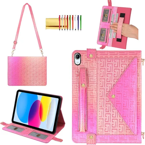 Vista 49 de Funda tipo bolso para iPad mini de 5ª/4ª/3ª/2ª/1ª generación de 7.9 pulgadas, Techcircle funda ligera tipo folio con soporte bandolera con billetera