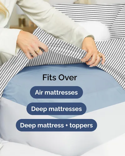 Vista 71 de Extra Deep Twin XL Sheet Set - 3 Piece College Dorm Room - White 01-Blanco