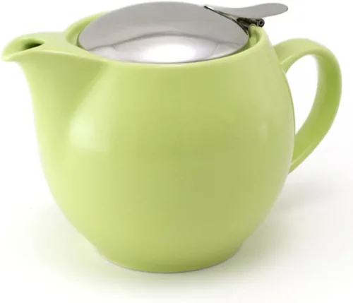Vista 16 de ZERO JAPAN - Tetera redonda de 15 oz (450 cc) con tapa SLS e infusor de tomate