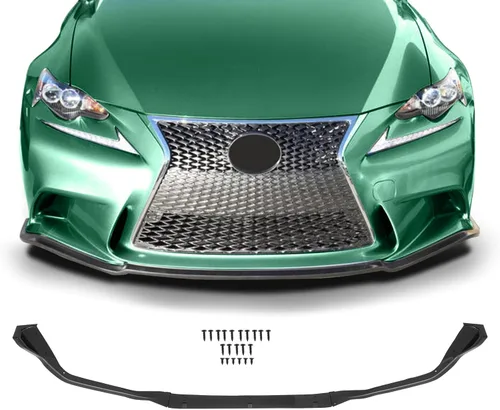 Vista 105 de SCITOO Alerón de borde de parachoques delantero mate negro para Ford Focus ST años 2013-2014 - Spoiler frontal de polipropileno