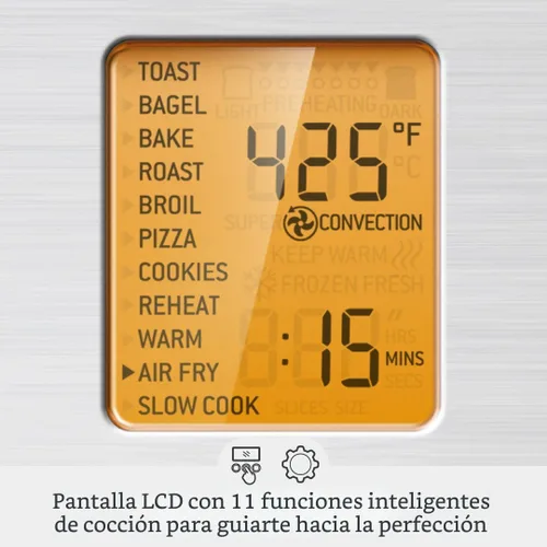Vista 5 de Breville BOV860BST - Freidora de aire para horno inteligente, acero inoxidable negro