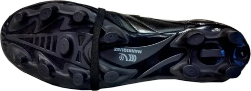 Vista 6 de Manriquez Fútbol Cleats MID SX Total Negro Cuero Genuino