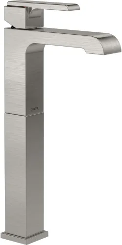 Vista 2 de Delta Faucet Ara Vessel - Grifo de lavabo, grifo de baño de un solo agujero, grifo de baño de una sola manija, cromado, grifo de lavabo de baño