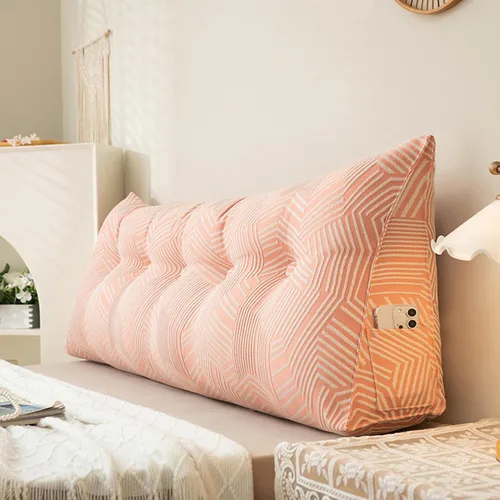 Vista 13 de Cojín triangular para mesita de noche, gran cabecero triangular con cuña para reposo en cama, almohada de lectura, respaldo y soporte de Azul
