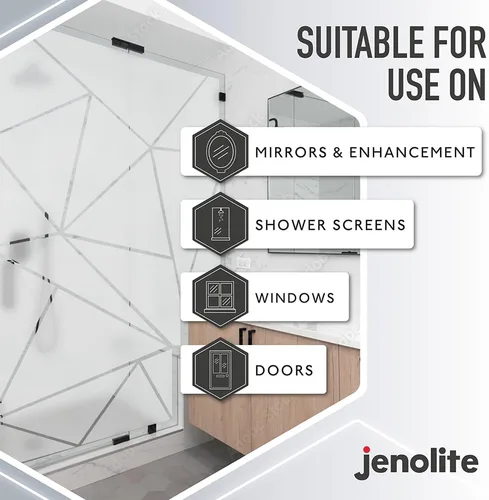 Vista 7 de JENOLITE Pintura para Vidrio Esmerilado Acabado Mate Opaco Espray para Ventanas para Mayor Privacidad Semitransparente para Ventanas y Puertas