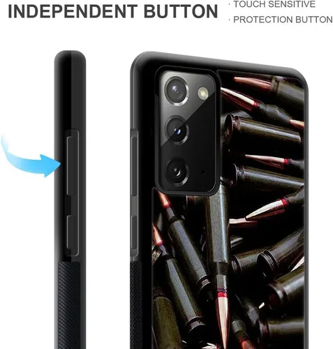 Vista 3 de Funda compatible con Samsung Galaxy Note 20 Ultra, funda protectora antideslizante AK 47 y funda protectora antideslizante de TPU de silicona suave