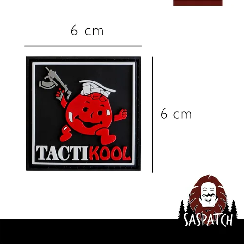 Vista 3 de Tactikool Juice Punch Man - Parodia táctica PVC Moral Patch PVC flexible suave 2.4 x 2.4 pulgadas Parte trasera de Diseño de parodia táctica