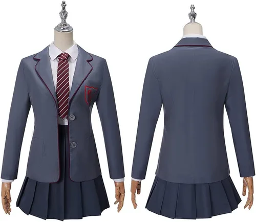 Vista 3 de Adult Cosplay Costume Women Uniform School Shirt Skirt Necktie Halloween Carnival Party Suit