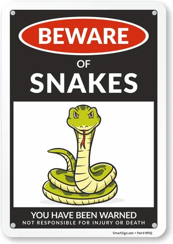 Vista 30 de SmartSign Funny Beware Of Bearded Dragons - Letrero de advertencia de 10 x 7 pulgadas, aluminio laminado sin óxido de 40 mil, letreros de metal