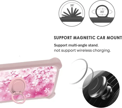 Vista 4 de jioeuinly Funda compatible con Celular Kalley Element 5+Plus con protector de pantalla de vidrio templado, policarbonato duro + silicona suave