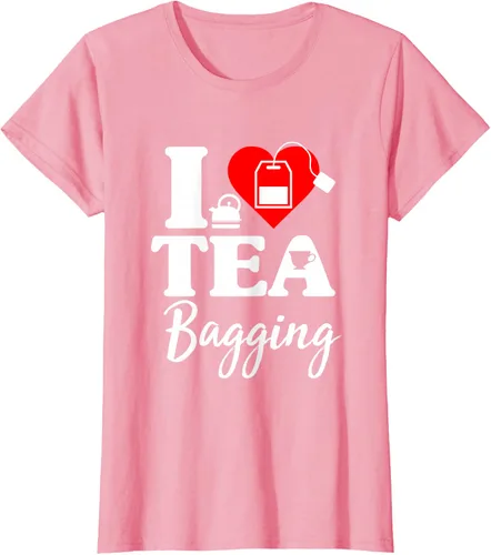 Vista 10 de Camiseta con texto en inglés "I Love Tea Bagging", divertida camiseta para bebedores de té, Negro