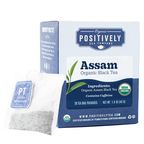 Vista 56 de Bolsas de hojas sueltas para té. Orgánicas por USDA. Positively Tea LLC.