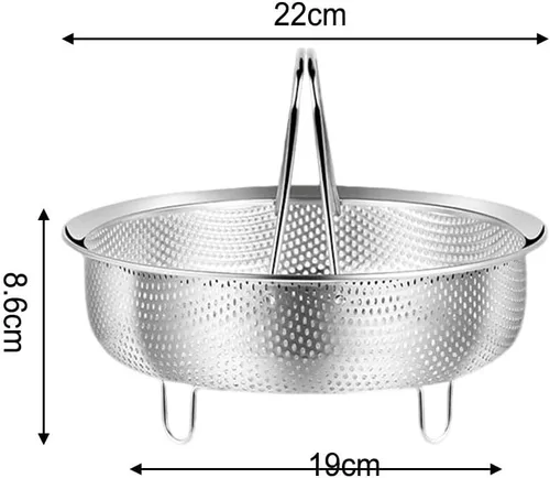 Vista 2 de 304 Stainless Steel Steamer Insert Basket For Cooking Pots And Pressure