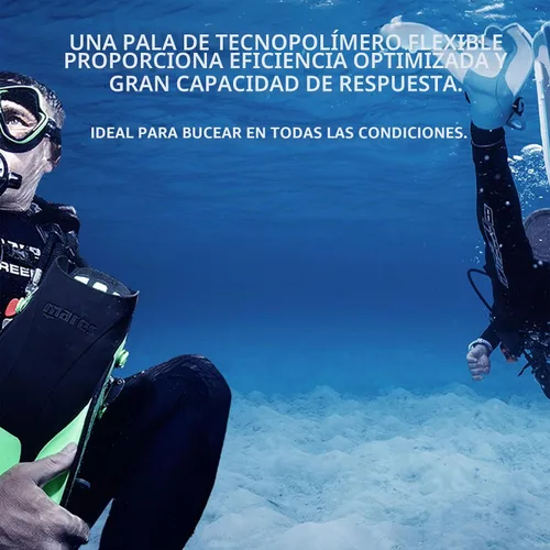 Vista 5 de Mares Avanti Quattro Plus aletas para natación sin talón con correa Aguamarina