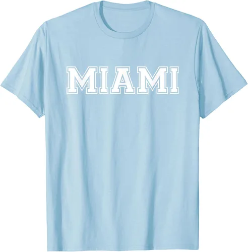 Vista 99 de Camiseta de regalo deportiva estilo universitario Miami Florida, Negro, S