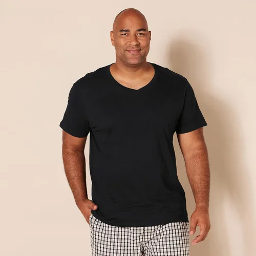 Vista 7 de Tienda Essentials Camiseta interior con cuello en V para hombre, transpirable, algodón, paquete de 6
