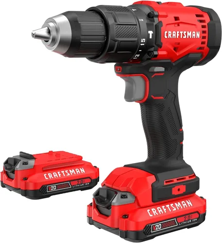 Vista 12 de CRAFTSMAN V20 Kit de taladro de martillo inalámbrico, 1/2 pulgada, 2 baterías y cargador incluidos (CMCD711C2)