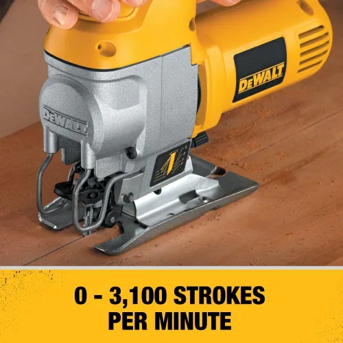 Vista 3 de DEWALT Sierra de calar, mango superior, 5.5 amperios, con cable (DW317K), color amarillo