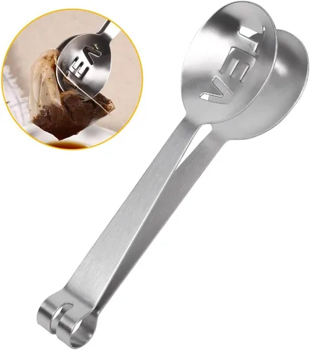 Vista 7 de Pinzas para exprimir bolsas de té, cuchara para bolsa de té, mini y ligeras, duraderas, resistentes a la corrosión, mango ergonómico