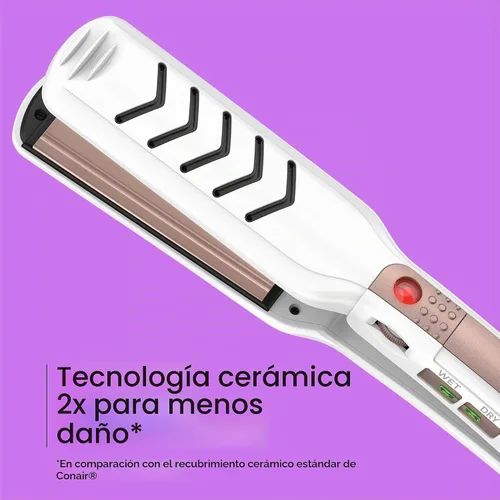 Vista 3 de Conair Plancha de Cerámica Doble, Alisadora de Cabello de 1 1/2 Pulgadas para Uso en Húmedo y en Seco