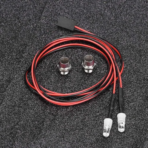 Vista 2 de Luces LED RC, faros delanteros de 0.197 in, accesorios de luces LED para vehículo de automóvil de deriva modelo 1/10 (luz azul)