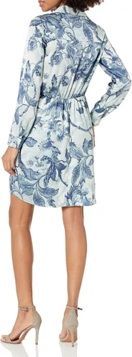 Vista 2 de GUESS Vestido estampado Alya de manga larga para mujer
