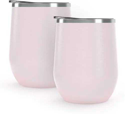 Vista 11 de Vaso de vino Maars Bev sin soporte de con paredes dobles aislantes al vacío de acero inoxidable de 12 onzas, Fucsia
