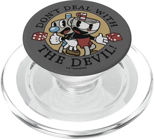 Vista 9 de Cuphead and Mugman Don't Deal With The Devil Dicey - PopSockets Grip and Stand for Phones and Tablets, Negro