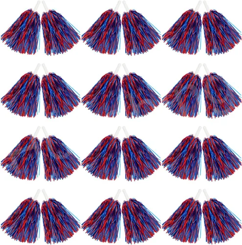 Vista 6 de Hooshing 12/24/80 PCS Pompones de Animadoras Deportivos con Espíritu Pompones de Animación de Plástico con Asas para Niños Adultos Equipo Fiesta
