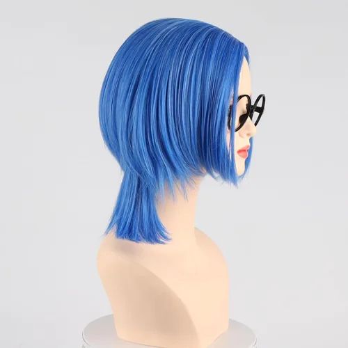 Vista 57 de COSPLAZA Cosplay Pelucas Moda Corto Azul Anime Cabello Elegante Mujer Fiesta Peluca