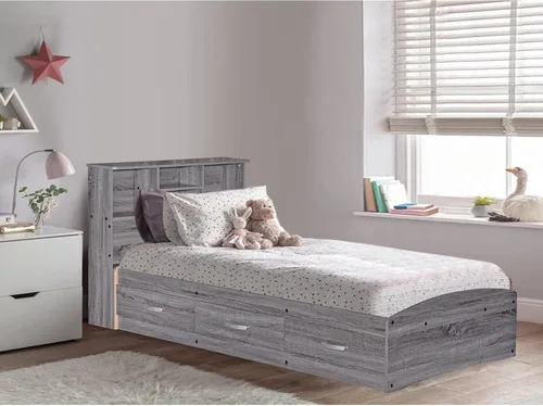 Vista 10 de Better Home Products Cama de madera California Twin Captains en gris