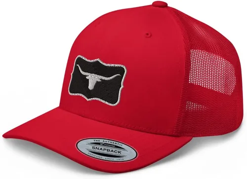 Vista 8 de Amarillo Western Rodeo Trucker Hat Cowboy Mid Crown Curved Bill Ranch Cap