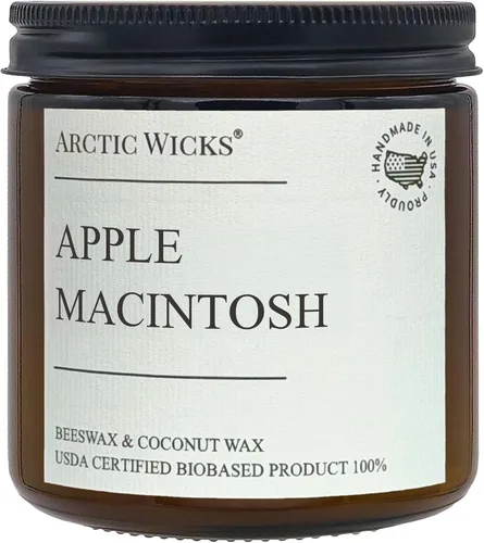 Vista 4 de Macarrón de Almendra Velas Perfumadas Arctic Wicks de Coco y Cera de Abeja Vela de Ámbar No Tóxica de 16oz para Decoración de Otoño