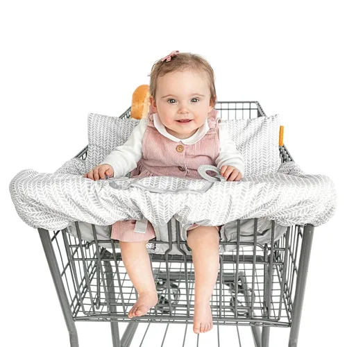 Vista 12 de Binxy Baby Funda para silla alta 2 en 1 y funda para carrito de compras para bebé, funda cómoda para carrito de comestibles, funda de carrito