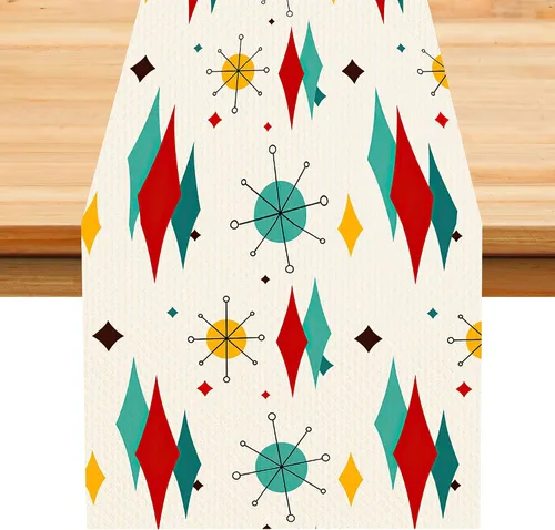 Vista 47 de Camino de mesa con estampado de piel de vaca, lino y algodón, rústico, estilo occidental, color negro, marrón, piel de vaca, para decoración