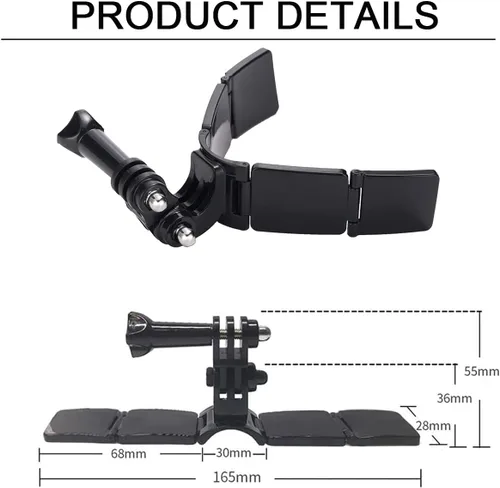 Vista 4 de Soporte de barbilla para casco para GoPro, soporte de barbilla adhesivo compatible con casco de cara completa para motocicleta, grabación POV
