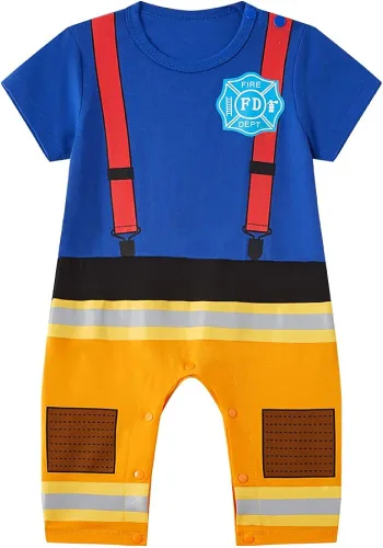 Vista 3 de Disfraz de Halloween para bebé niño recién nacido uniforme con sombrero