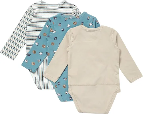 Vista 2 de Hanes Unisex Baby Pure Comfort Long Sleeve Bodysuits, Infant Bodysuits, Boys & Girls, 3-pack