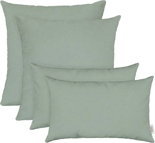 Vista 38 de RSH DECOR: Sunbrella Juego de 4 almohadas lumbares y cuadradas 20 x 12 pulgadas y 17 x 17 pulgadas Tela resistente al agua y a la decoloración