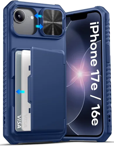 Vista 16 de ATATOO Funda Cartera para iPhone Air, Portador de Tarjetas Integrado (3-5 Tarjetas) [Bloqueo RFID] y Cubierta Deslizante para Cámara, Protección