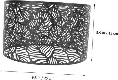 Vista 5 de Uonlytech Lámpara de pared de repuesto para lámpara de araña: pantalla de metal negro, lámpara tallada de mesa, lámpara de escritorio para lámpara