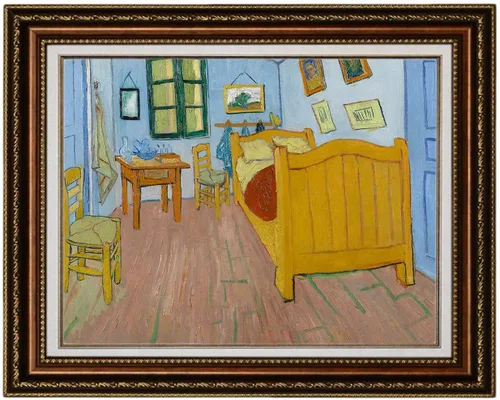 Vista 32 de ELITEAART- La noche estrellada por Vincent Van Gogh, pintura al óleo, reproducción de pintura al óleo, impresión en lienzo giclée, tamaño marcado