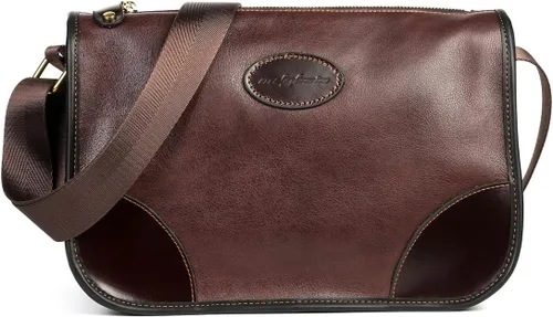 Vista 7 de Bolso bandolera de cuero casual para hombre y mujer, estilo vintage