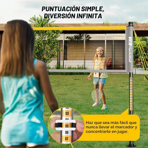 Vista 7 de Haokelball Badminton and Volleyball Net Set with Rackets for Backyard
